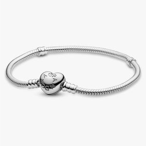 Pandora Silver Heart Charm Bracelet